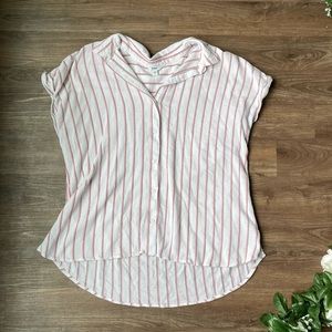 Sonoma Striped Button Down Top (Tee)